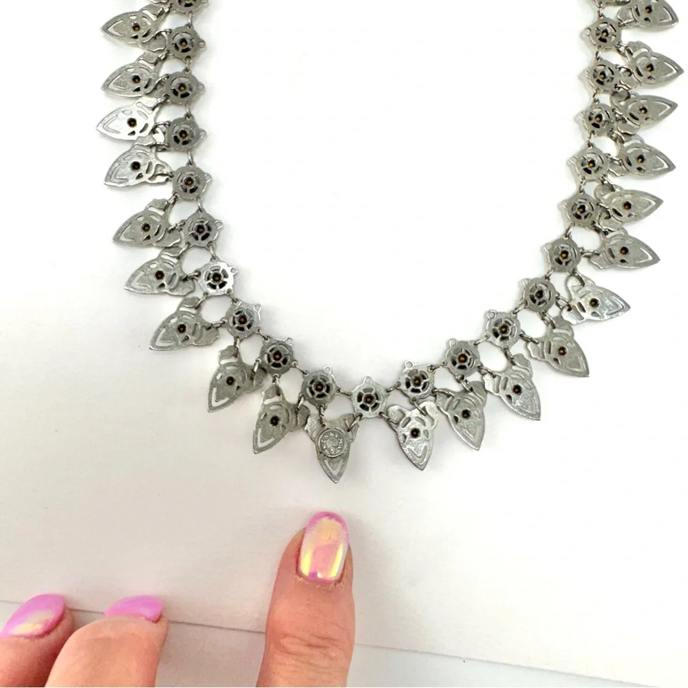 💖 Kenny Ma Silver Choker with Black Onyx, Size 16 inch - Picture 7 of 12